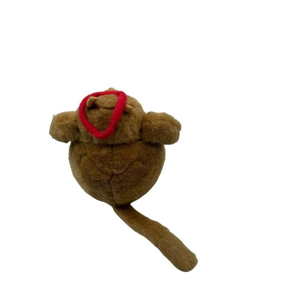 Vintage 1986 Hallmark Orange Plush Toy Workout Fat Cat with Sweatband - Picture 5 of 6